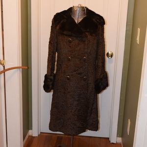 VINTAGE SYCAMORE LONG MINK COLLAR COAT, TRES CHIC